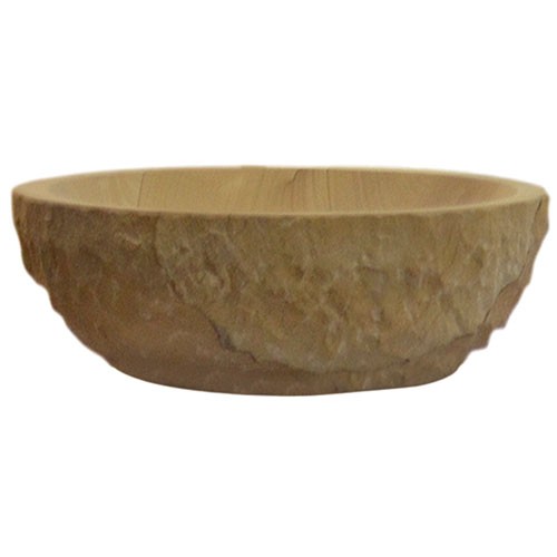 Sandstone Natural faces oval-shaped Bathroom Vessel sink