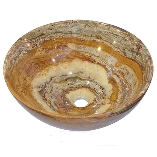 Wood Grain Onyx Bathroom Vessel