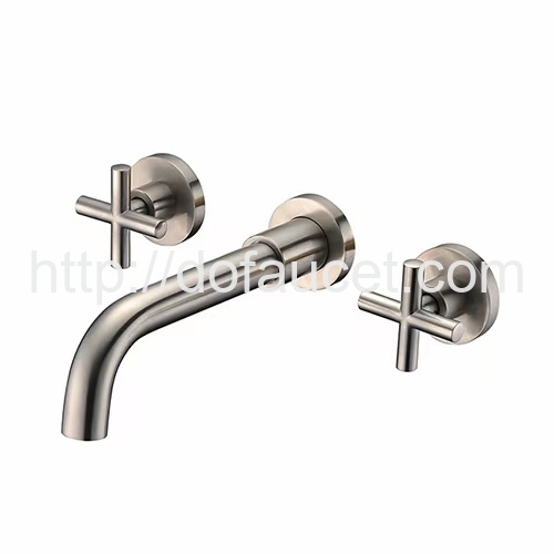 Dual Handle In Wall Basin Faucet