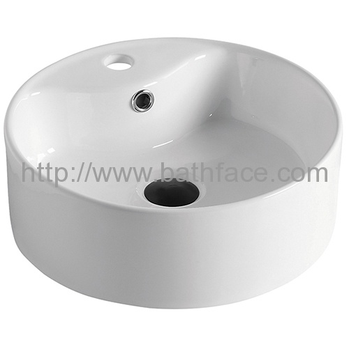 Ceramic Bathroom Top Mount White Basin Sink