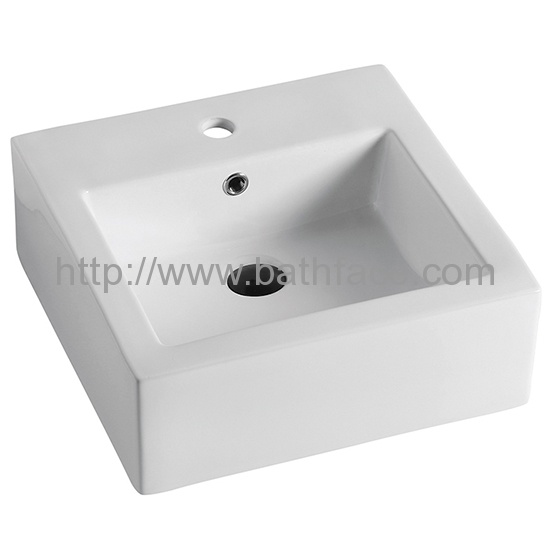 Ceramic Bathroom Above Counter Square Vessel