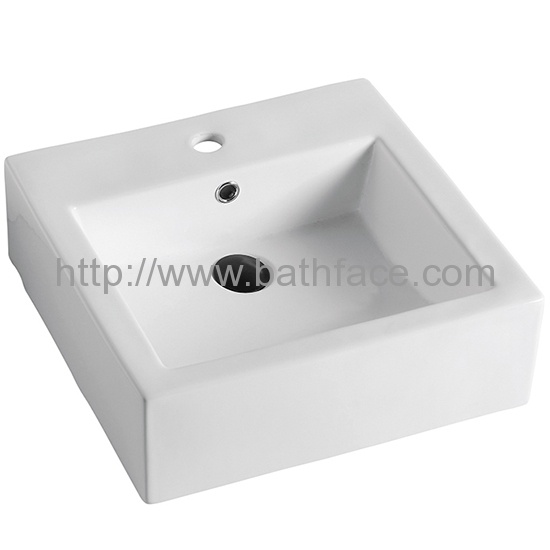 Ceramic Bathroom Above Counter Square Art Basin