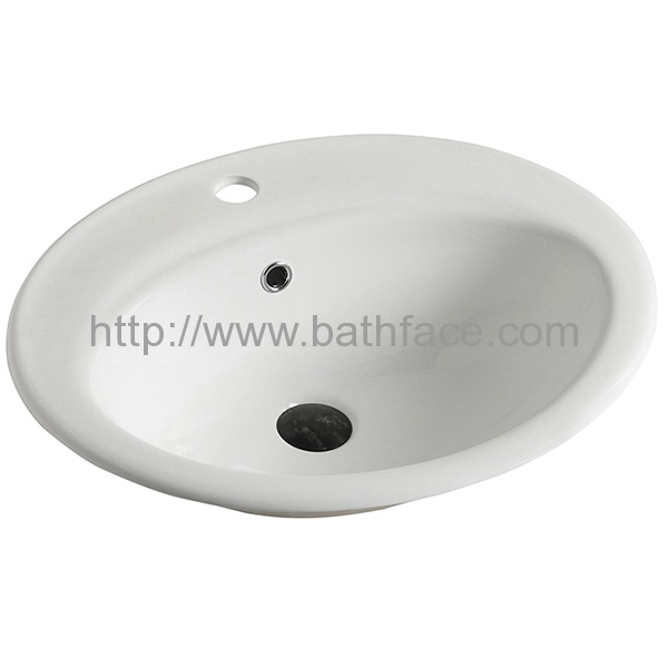 Ceramic Drop In Bathroom Sink