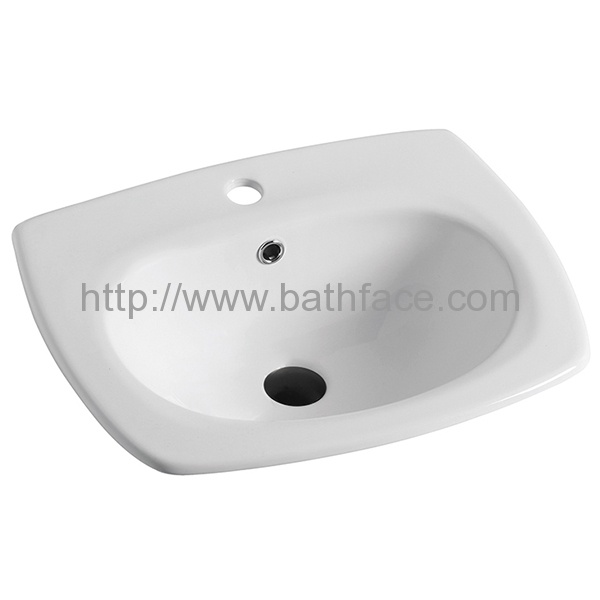 Ceramic Over Mount Bathroom Washbasin