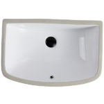 Ceramic Under Counter Mount White Lavatory Sink