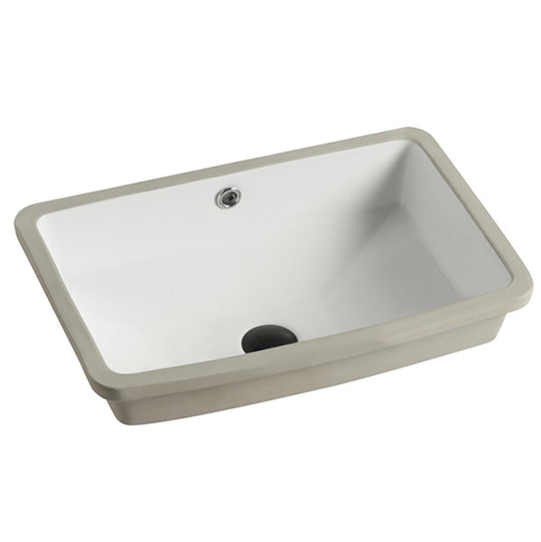 Ceramic Under Counter Mount White Bathroom Sink