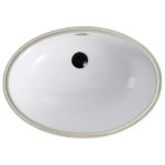 Ceramic Undermount Oval Bathroom Sink