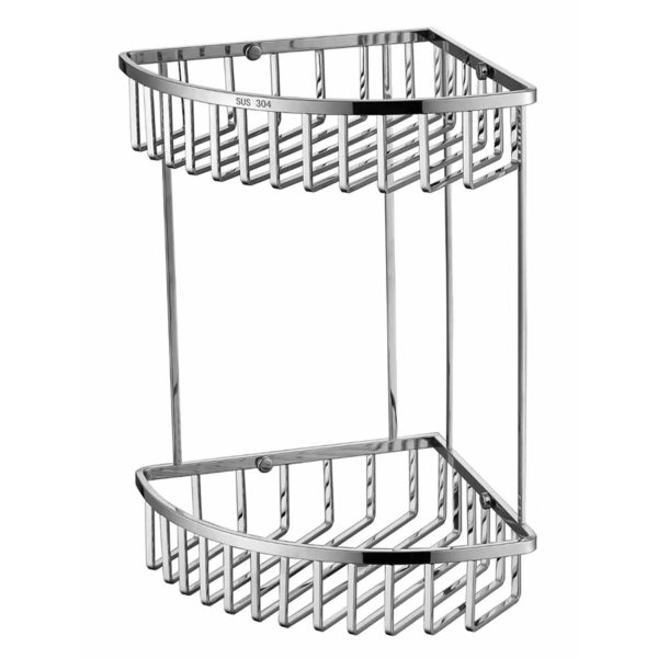 Double Tie Triangular Shower Basket