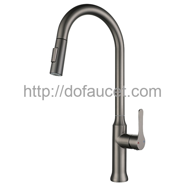 SUS304 Gunmetal Gray Kitchen Sink Faucet