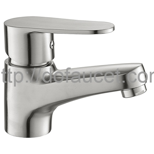 brushed basin tap