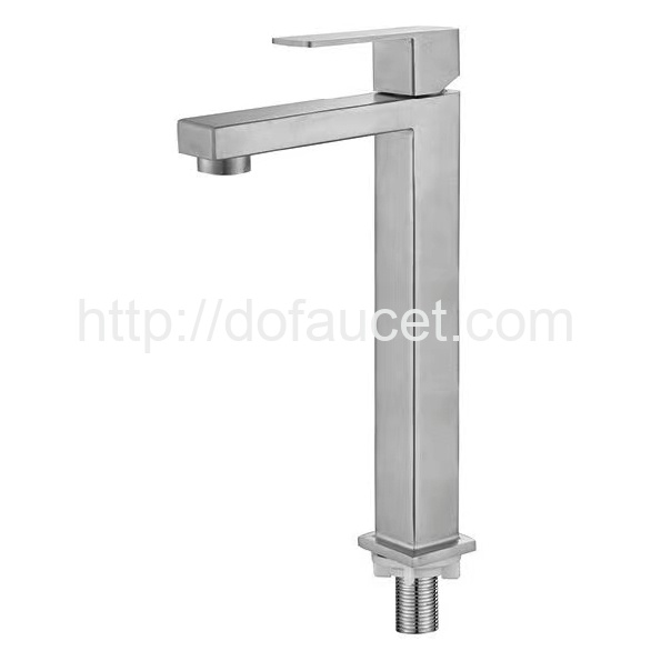 Single Cold Square High Rise Basin Tap