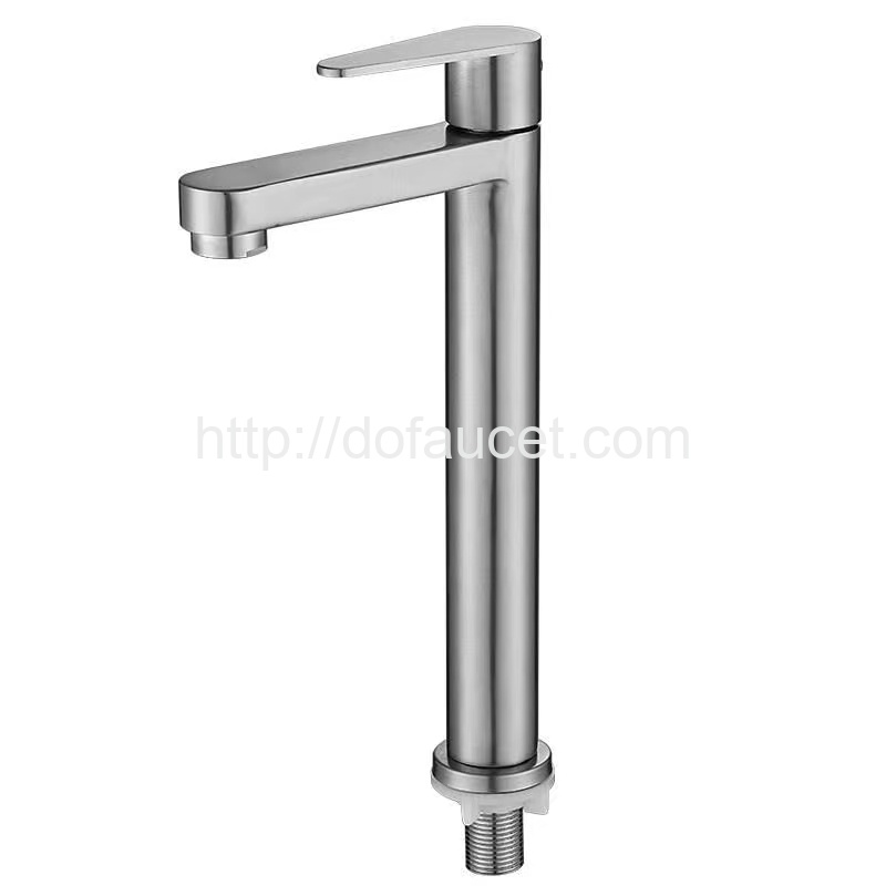 Single Cold Round High Rise Basin Tap