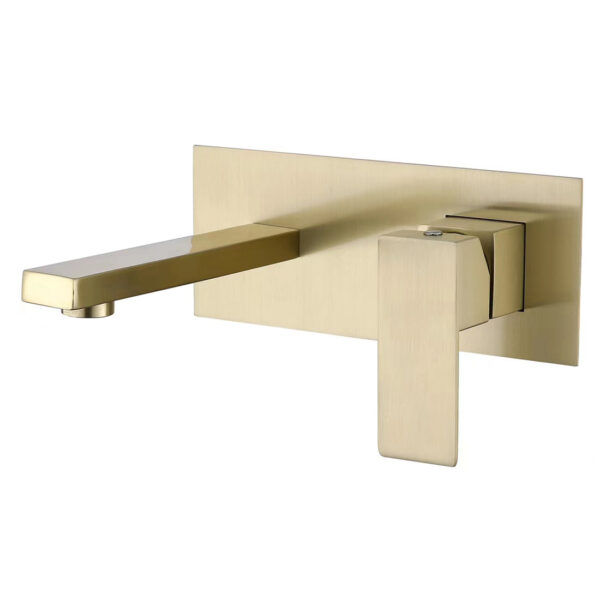 Gold Finish In-wall Basin Tap